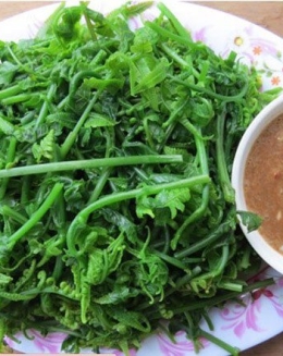 Rau rừng luộc