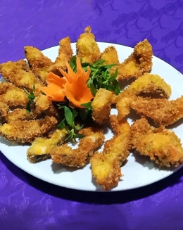 	Cá tầm chiên bột - nướng